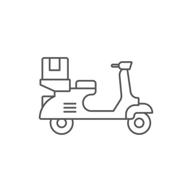 Beyaz arkaplanda motorsiklet vektör simgesi taşımacılığı izole edildi