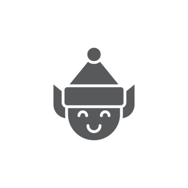 Elf vektör simgesi beyaz arkaplanda izole edildi