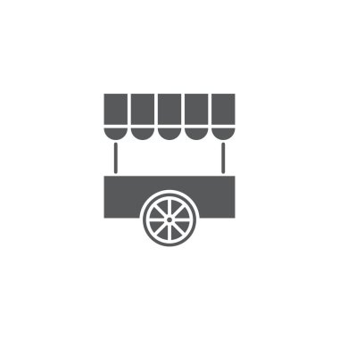 Çiftçi pazarı vektör simgesini beyaz arkaplanda izole etti