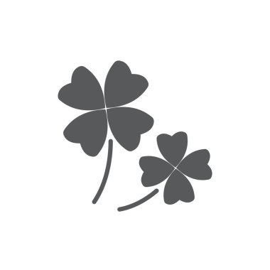 Yaprak yoncası vektör simgesi beyaz arkaplanda izole edildi