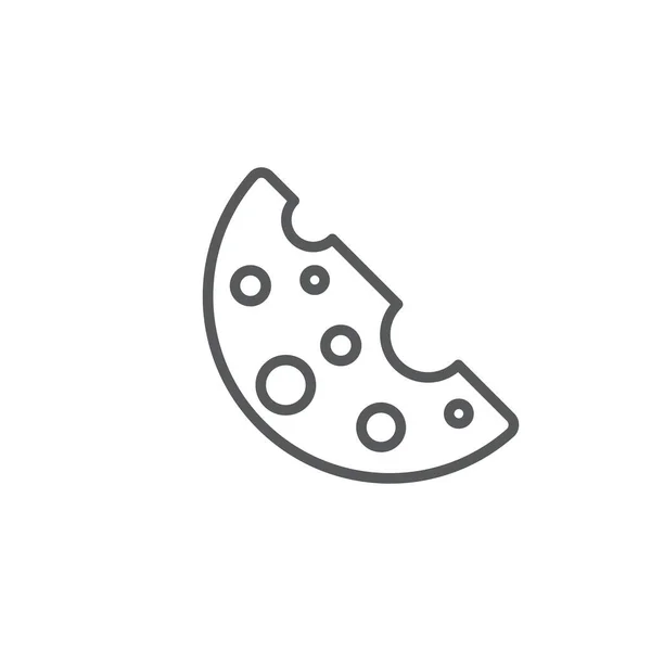 Käse Vektor Symbol Symbol Lebensmittel Isoliert Auf Weißem Hintergrund — Stockvektor