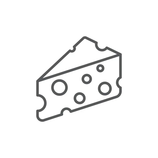 Fromage Vecteur Icône Symbole Nourriture Isolé Sur Fond Blanc — Image vectorielle