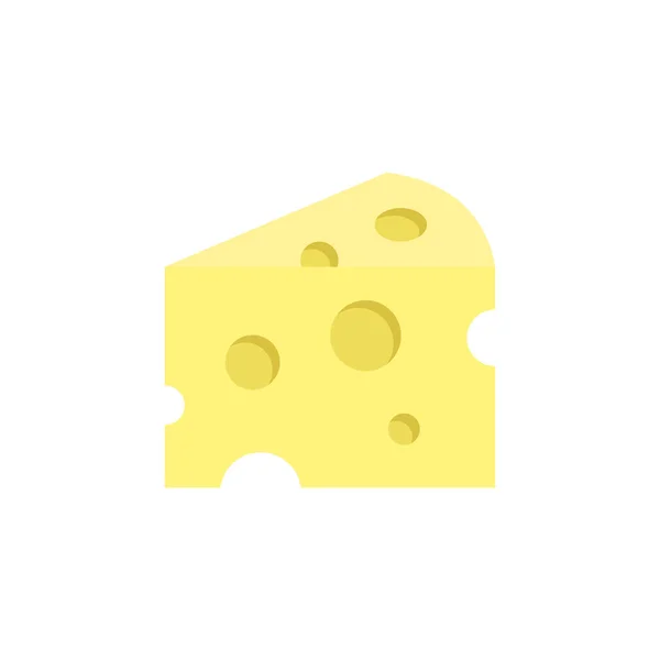 Fromage Vecteur Icône Symbole Nourriture Isolé Sur Fond Blanc — Image vectorielle