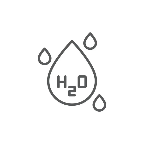 Formule Chimique Symbole Icône Vectoriel H2O Isolé Sur Fond Blanc — Image vectorielle