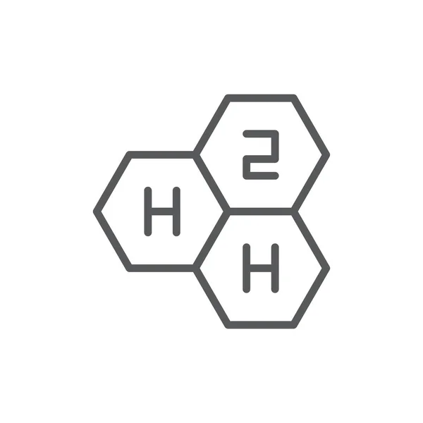 Fórmula Química Símbolo Ícone Vetorial H2O Isolado Fundo Branco —  Vetores de Stock