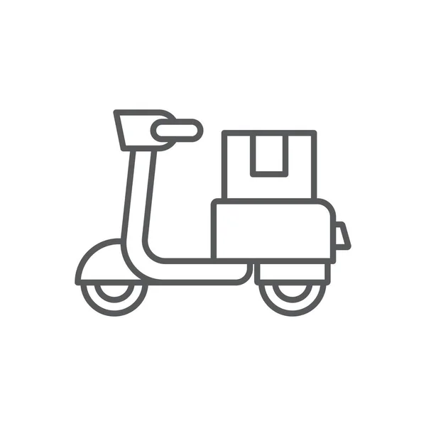 Livraison Vélo Vecteur Icône Symbole Transport Isolé Sur Fond Blanc — Image vectorielle