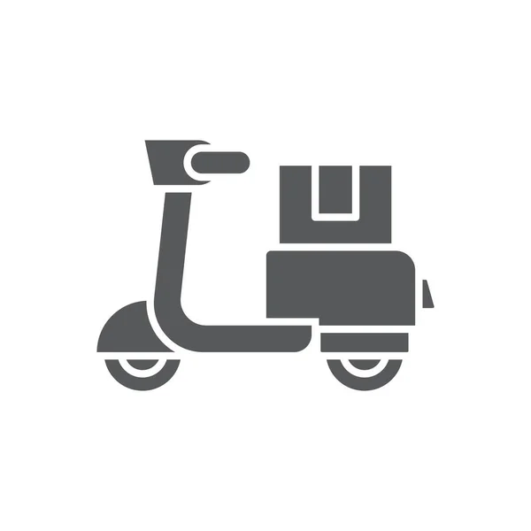 Dostawa Rower Wektor Ikona Symbol Transportu Izolowane Białym Tle — Wektor stockowy