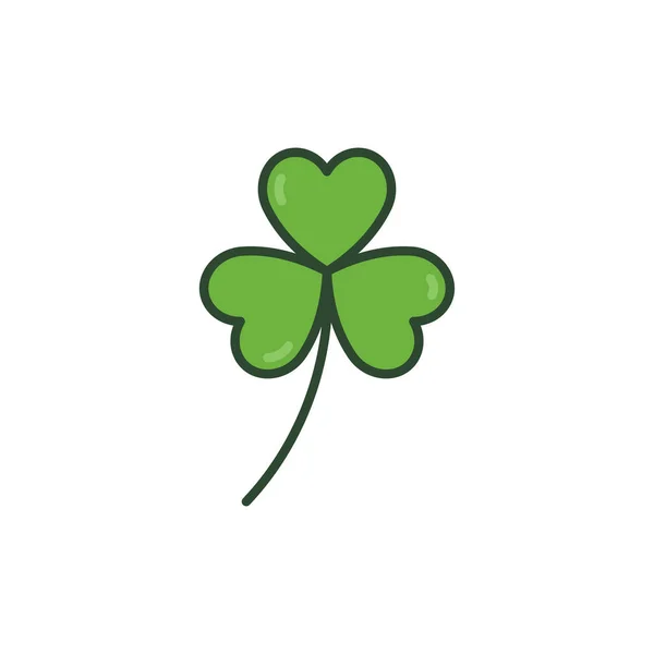 Leaf Clover Vector Icon Symbol Isolated White Background — Stock Vector