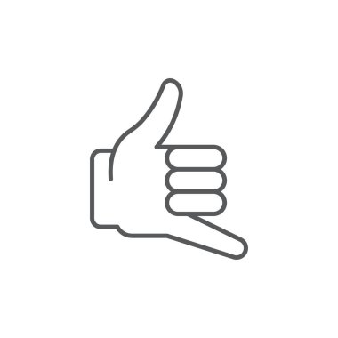 Beyaz arkaplanda el hareketi vektör simgesi izole