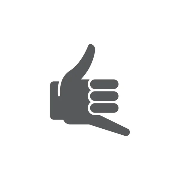 Hand Call Gesture Vector Icon Symbol Isolated White Background — Stock Vector