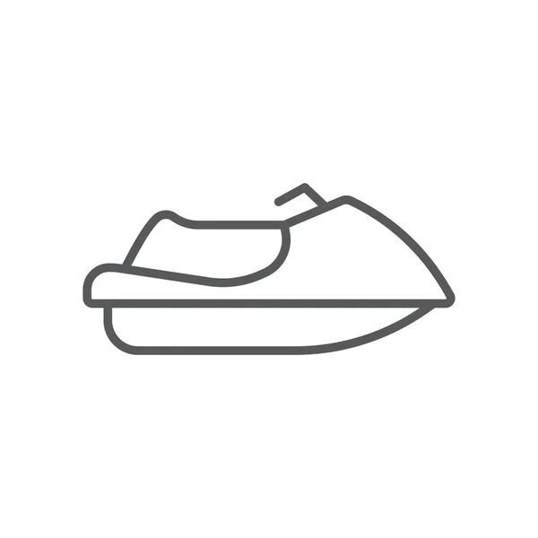 Водный Скутер Векторный Символ Морской Спорт Изолирован Белом Фоне — стоковый вектор
