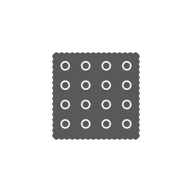 Beyaz arka planda izole edilmiş Yahudi Matzah veya matzo vektör simgesi