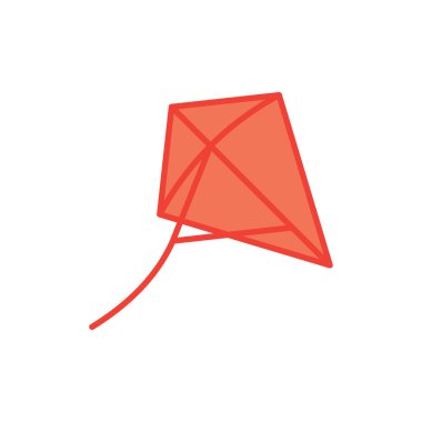 Kite vektör simgesi beyaz arkaplanda izole edildi