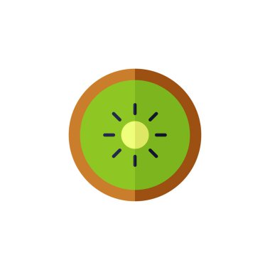 Beyaz arkaplanda izole edilmiş Kivi meyve vektör simgesi