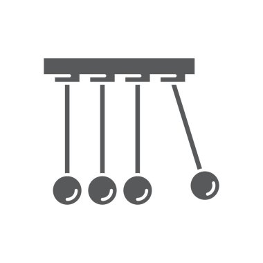 Beyaz arkaplanda izole edilmiş fizik vektör simgesi