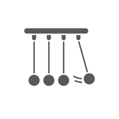 Beyaz arkaplanda izole edilmiş fizik vektör simgesi