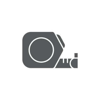 Rulet, mezura vektör simgesi simgesi araçları beyaz arkaplanda izole