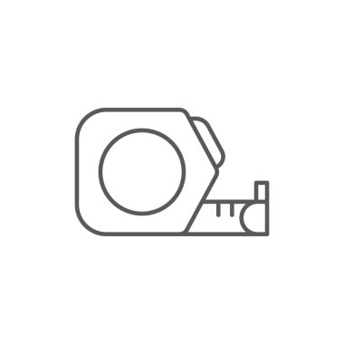 Rulet, mezura vektör simgesi simgesi araçları beyaz arkaplanda izole