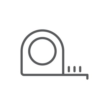 Rulet, mezura vektör simgesi simgesi araçları beyaz arkaplanda izole