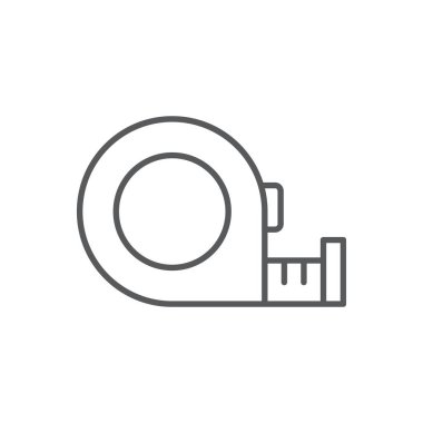 Rulet, mezura vektör simgesi simgesi araçları beyaz arkaplanda izole