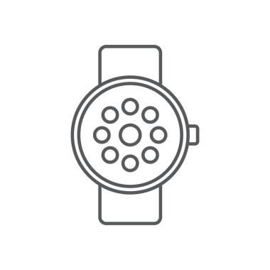 Beyaz arkaplanda izole edilmiş akıllı saat vektör simgesi teknolojisi