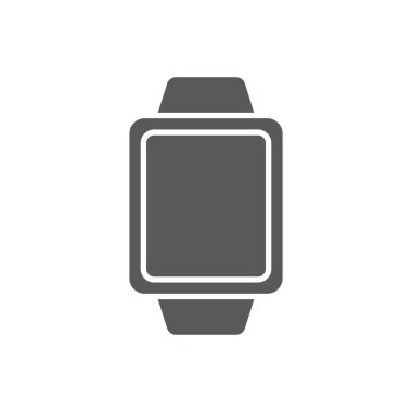 Beyaz arkaplanda izole edilmiş akıllı saat vektör simgesi teknolojisi