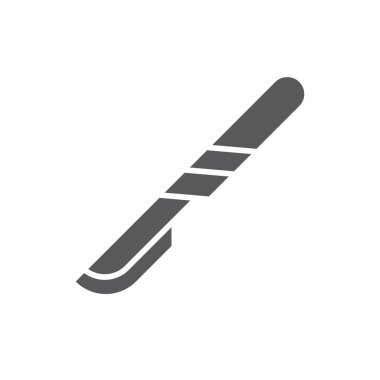 Cerrahi neşter vektör simgesi sembolü Beyaz arkaplanda izole tıbbi araçlar