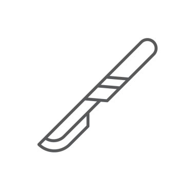 Cerrahi neşter vektör simgesi sembolü Beyaz arkaplanda izole tıbbi araçlar