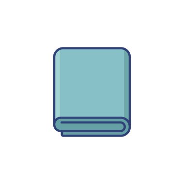 Tuvalet havlusu vektör simgesi beyaz arkaplanda izole edildi