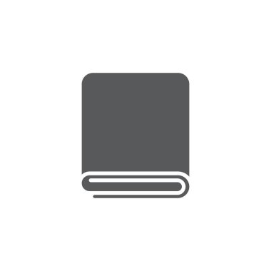 Tuvalet havlusu vektör simgesi beyaz arkaplanda izole edildi