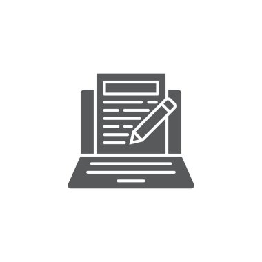 Beyaz arkaplanda izole edilmiş blog post vektör simgesi yaz