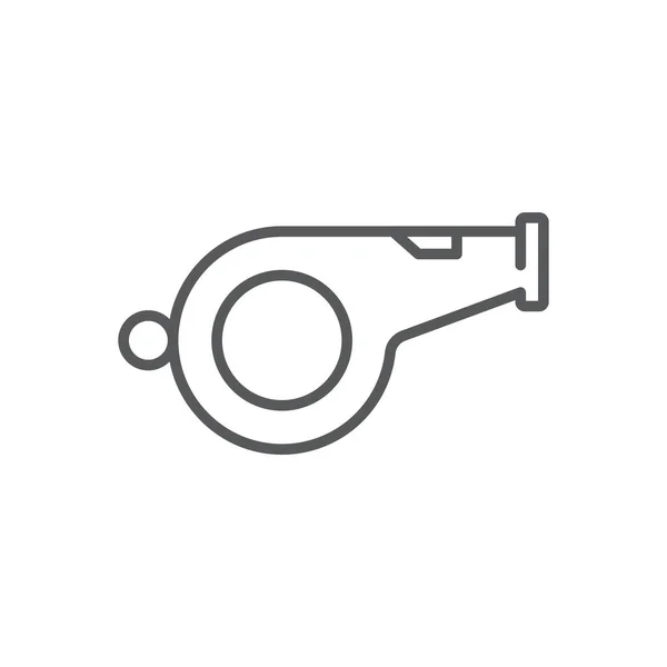 Sifflet Bruit Vecteur Icône Symbole Sport Isolé Sur Fond Blanc — Image vectorielle