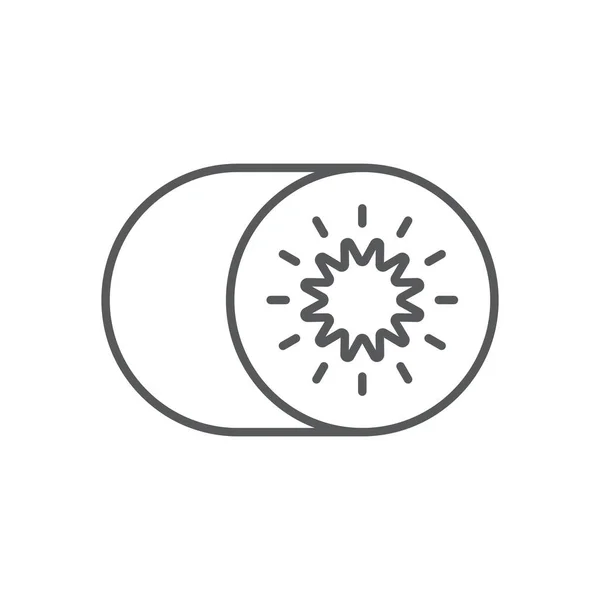 Kiwi Obst Vektor Symbol Obst Isoliert Auf Weißem Hintergrund — Stockvektor
