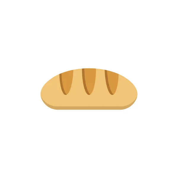 Loaf Bread Vector 아이콘은 배경에 음식을 상징한다 — 스톡 벡터