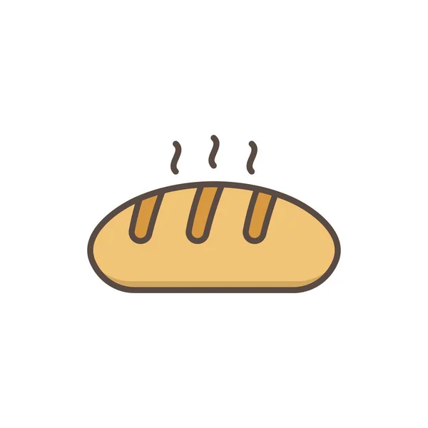 Loaf Bread Vector 아이콘은 배경에 음식을 상징한다 — 스톡 벡터