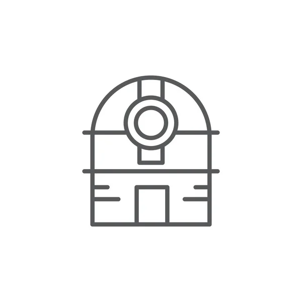 Символ Вектора Телескопа Обсерватории Изолирован Белом Фоне — стоковый вектор