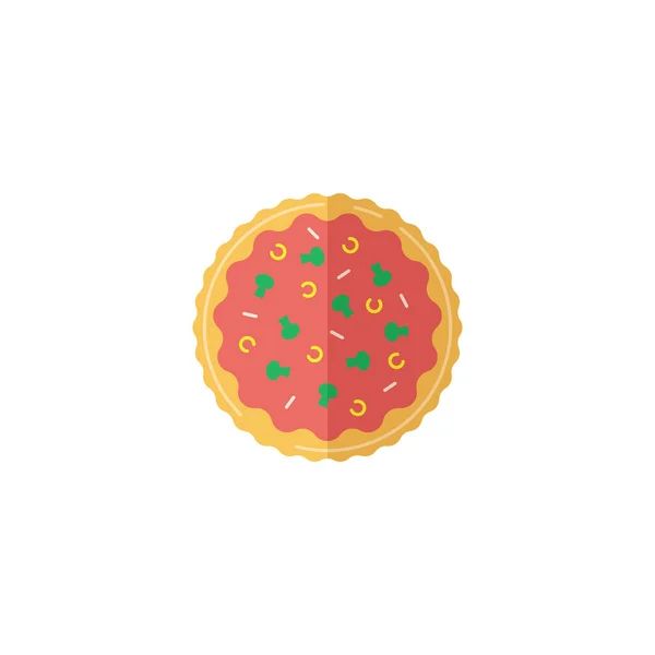 Icône Vecteur Pizza Symbole Nourriture Délicieuse Isolé Sur Fond Blanc — Image vectorielle