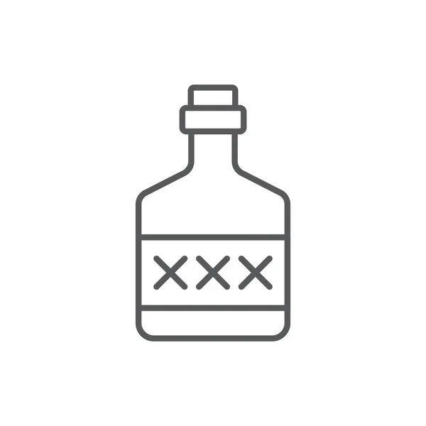 Δηλητήριο Μπουκάλι Διάνυσμα Σύμβολο Απομονωμένο Λευκό Φόντο — Διανυσματικό Αρχείο