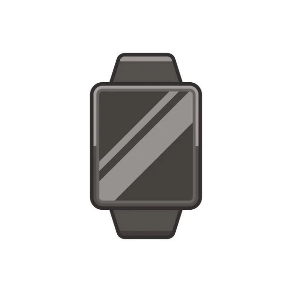 Smart Horloge Vector Symbool Technologie Geïsoleerd Witte Achtergrond — Stockvector