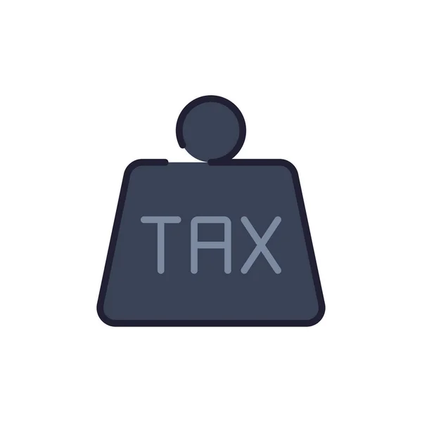 Tax Weight Vector Icon Symbol Isolated White Background — Stock Vector