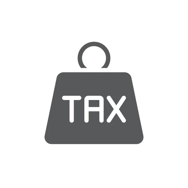 Ikona Wektora Wagi Podatkowej Izolowana Białym Tle — Wektor stockowy