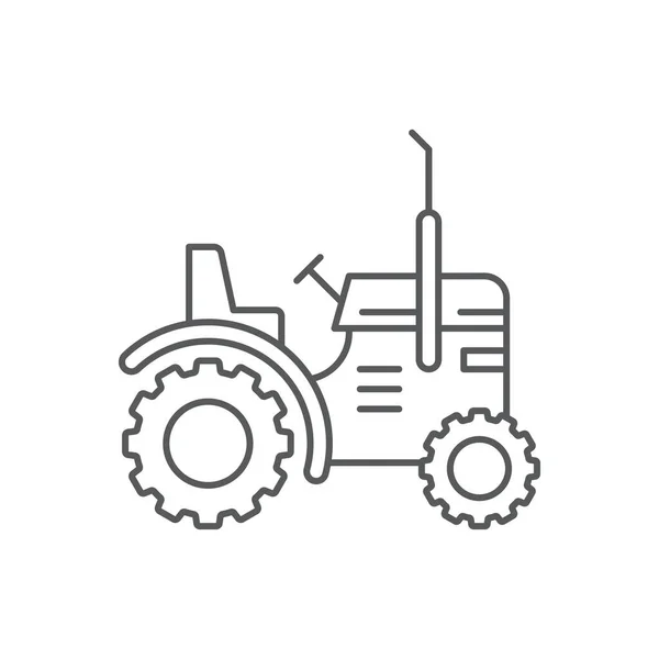 Tractor Vector Icono Símbolo Cosecha Herramienta Aislada Sobre Fondo Blanco — Vector de stock