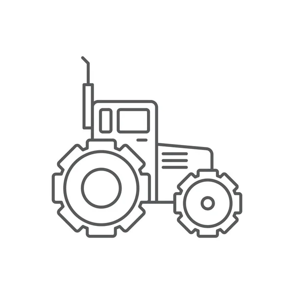 Traktor Vektor Ikon Symbol Skörd Verktyg Isolerad Vit Bakgrund — Stock vektor