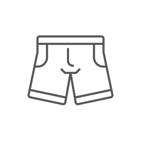 Travel Shorts Vector Symbool Reizen Kleding Geïsoleerd Witte Achtergrond — Stockvector