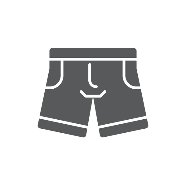 旅行短裤矢量图标符号旅行服装隔离在白色背景 — 图库矢量图片