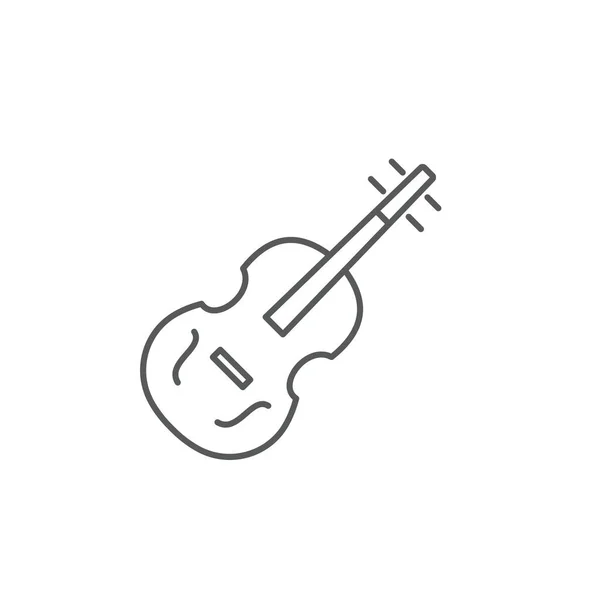 Violin Vector Icon Symbol Music Isolated White Background — Stock Vector