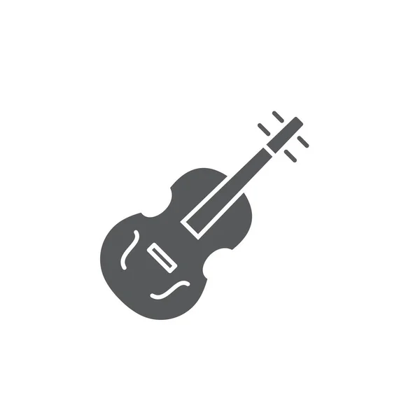 Violin Vector Icon Symbol Music Isolated White Background — Stock Vector