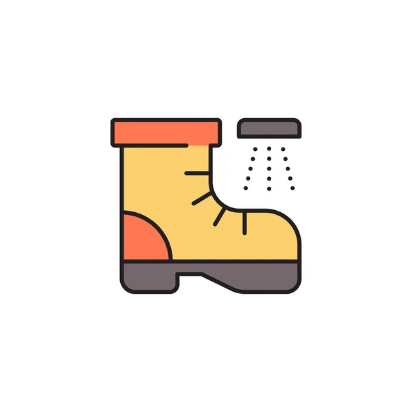 Waschen Sie Ihre Schuhe Vektor Symbol Symbol Reinigung Isoliert Auf — Stockvektor