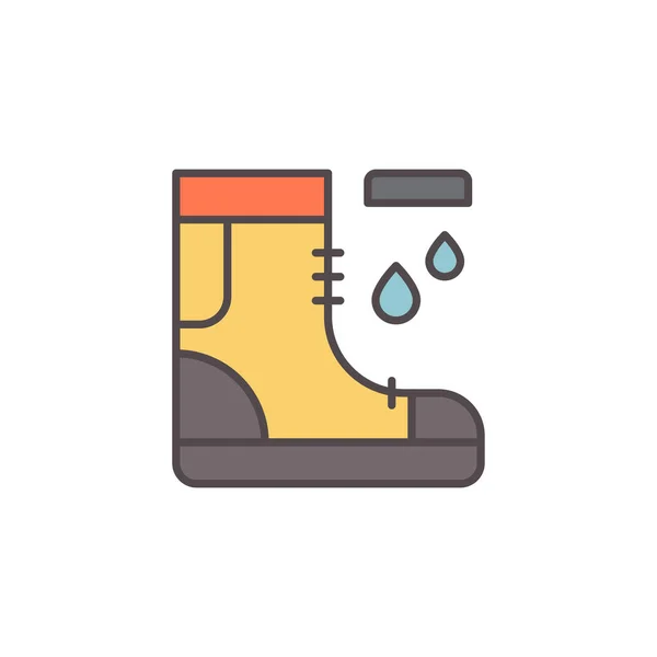 Waschen Sie Ihre Schuhe Vektor Symbol Symbol Reinigung Isoliert Auf — Stockvektor