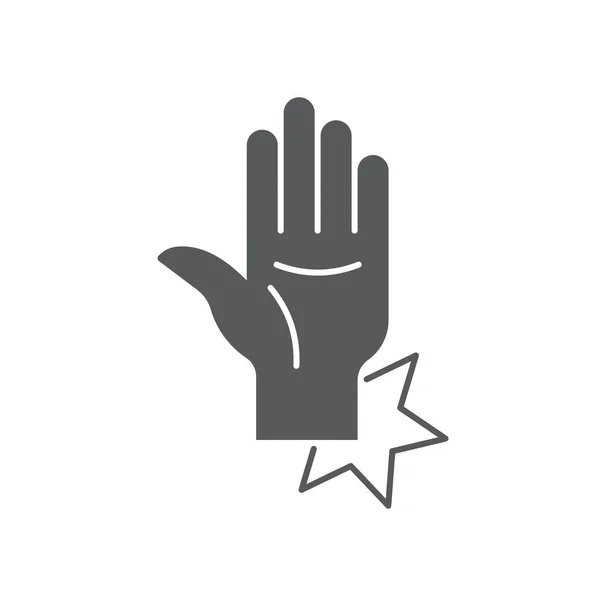 Simbolo Dell Icona Vettoriale Del Dolore Polso Isolato Sfondo Bianco — Vettoriale Stock